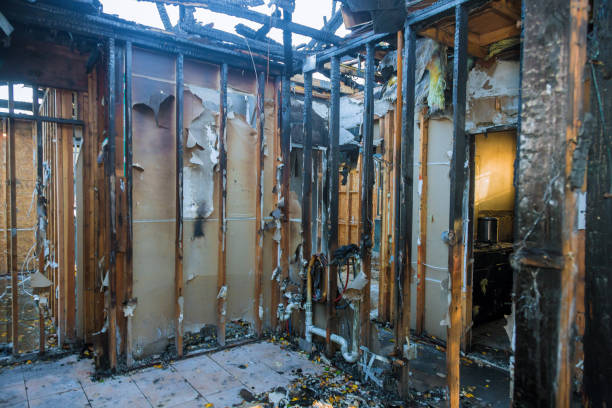 Professional Fire Damage Removal technician working in West Sand Lake, NY